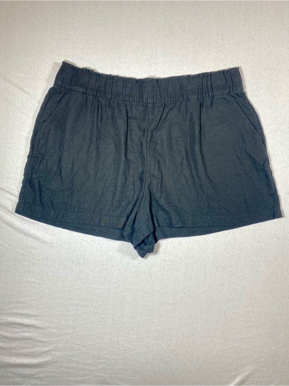 Sonoma Goods For Life Linen Rayon Pull-On Shorts Bundle XXL Beige Black Pockets - Picture 2 of 9